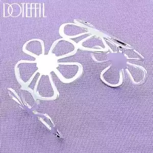 DOTEFFIL 925 Brazalete Flor Plata Esterlina Boda Moda Joyería - Imagen 1 de 6