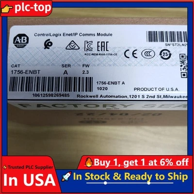 Allen-Bradley 1756-ENBT EtherNet/IP ControlLogix Module New 1756ENBT US Free Tax - Image 1 of 4
