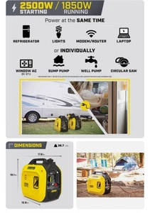Champion Power Equipment 2500-Watt Ultralight Portable Inverter Generator - Picture 1 of 3