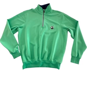 Pullover de golf Fairway & Greene TECH Pebble Beach 1/4 cremallera verde para hombre S - Imagen 1 de 8