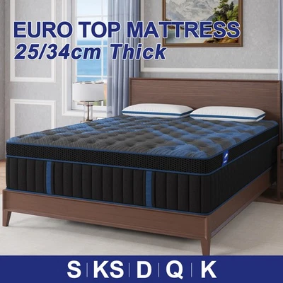 Viscountess Mattress Queen Double King Single Bed Euro Top Spring Medium Firm - image 1 of 4