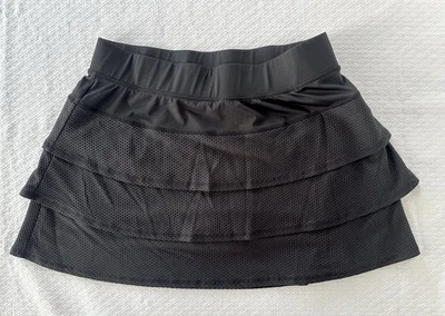 Falda corta KYODAN para mujer negra con capas de malla tenis golf pickleball talla M Foto 1 de 4