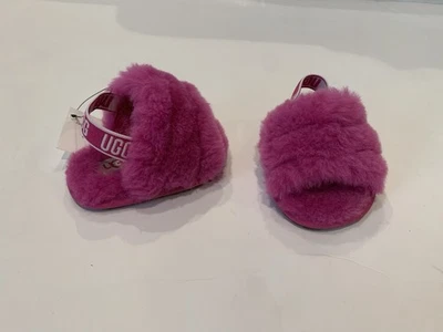 Chinelos sandália UGG infantil bebê meninas rosa difuso, tamanho 02/03 - Imagem 1 de 4