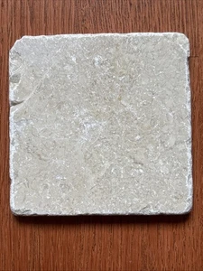 4”x4” Crema Tumbled Travertine Mosaic Tile (Sold By 20 PIECES) - Picture 1 of 6