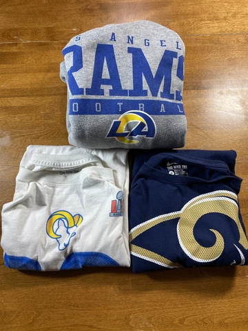 Lot Of 3 NFL Los Angeles Rams Football Merchandise Cooper Kupp Men XL 23pit2pit Cover