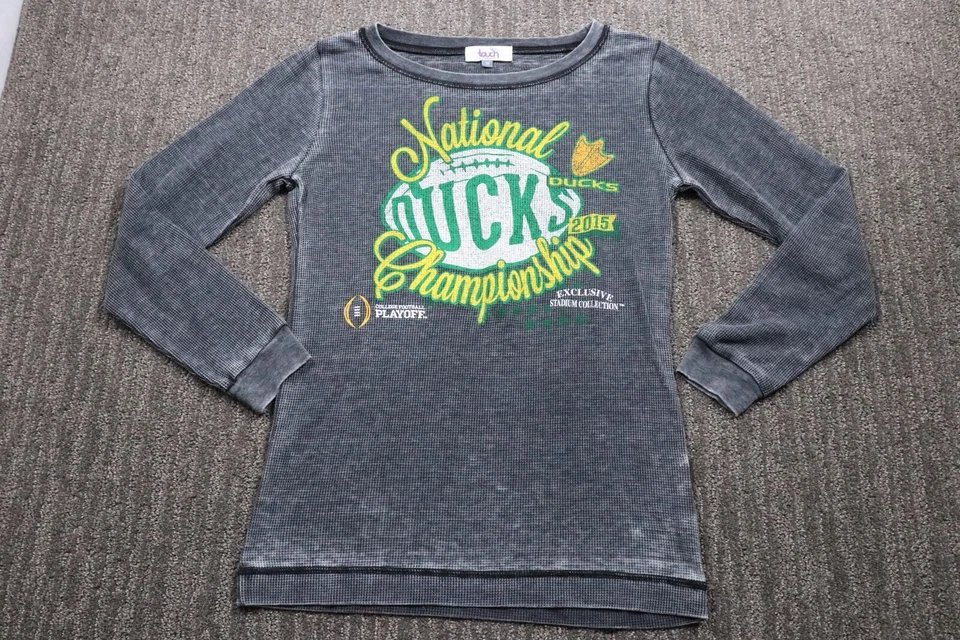 Oregon Ducks Women Thermal Top Women's Medium 2015 National Champions Football - Image 1 of 4