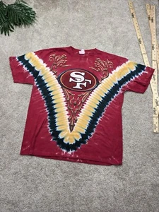 Vintage USA MADE NFL San Francisco 49ers Tie Dye Shirt Mens L Large Red Football - Picture 1 of 8