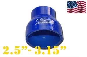 Silicone Straight Reducer Coupler Hose 64mm - 80mm 2.5" - 3.15" (4-ply) Blue - Picture 1 of 6