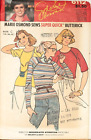 T-Shirt Butterick Nähmuster 6112 Top Marie Osmond 14-18 Easy Vintage 1970er