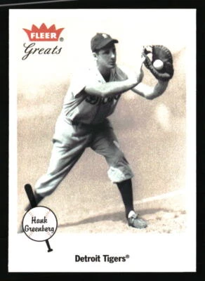 Hank Greenberg 2002 Fleer Greats of the Game #100 BASEBALL Card - Image 1 of 2