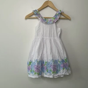 TOMMY BAHAMA Little Girls Floral Tiered Sun Dress  Size 6 White Ruffle Floral - Picture 1 of 5