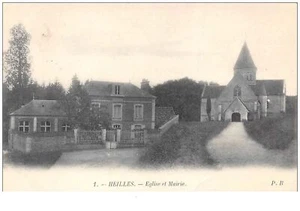 60. N°47009. Heilles. Church And Town Hall - Picture 1 of 2