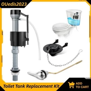 Universal Toilet Tank Replacement Kit, Include Toilet Fill Valve, Black, 1 Set - Picture 1 of 7
