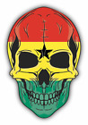 Skull Flag Ghana Car Bumper Sticker 4" X 5"