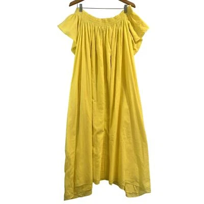Maxi Vestido TOV Amarillo Soleado Hombro Descubierto Talla 38 (US 8) Foto 1 de 4