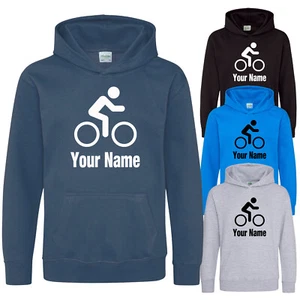 Kinder Hoodie Radfahrer Hoodie personalisiert Kinder Rad Hoody Jungen Mädchen - Bild 1 von 7