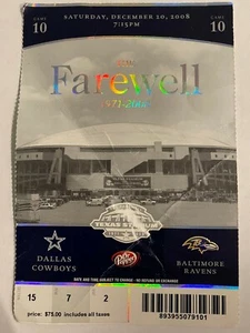 VINTAGE RARE 2008 NFL FOOTBALL TICKET STUB DALLAS COWBOYS VS BALTIMORE RAVENS ! - Imagen 1 de 1