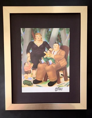 Fernando Botero | Toller signierter Vintage Druck aus Kolumbien | Neuer goldener Rahmen - Bild 1 von 3