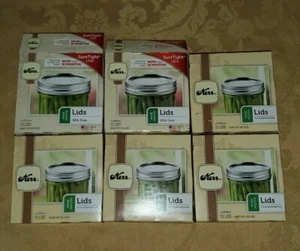 Kerr Wide Mouth Canning Jar Lids 6 Packs, 72 Lids BPA Free Sure Tight BULK  - Picture 1 of 5