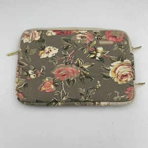 Floral Gray Roses Kayond Laptop Tablet Bag Computer Sleeve Carry Case 12" x 9" - Picture 1 of 7