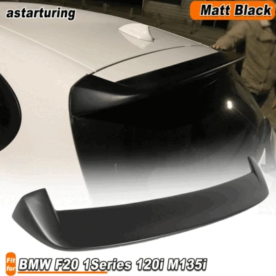 Matt Black Rear Roof Spoiler Wing Top Lip For BMW F20 1Series 120i M135i 2012-14 - Image 1 of 4