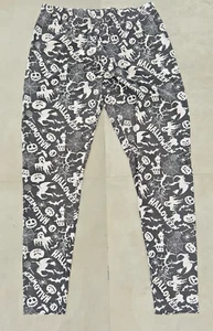 Nobo Halloween Leggings weich schwarz weiß Geist Hexe Junior Größe 11/13 Large - Bild 1 von 4