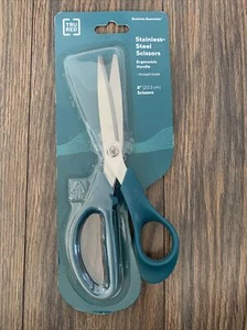 Stainless Steel Scissors, 8" Long, 3.58" Cut Length, Green Tru Red - Picture 1 of 2