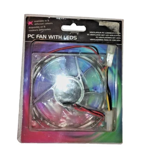 80mm PC Case Fan Red LED | 3-Pin Molex | New Old Stock | Quiet Cooling - Picture 1 of 2