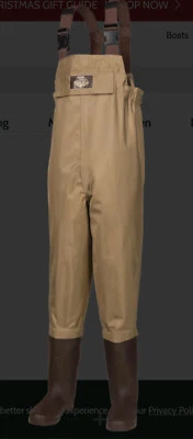 White River Fly Shop Tres Horquillas Suela Lug Pecho Vadeadores Niños Jóvenes 3M Caza (A) Foto 1 de 4