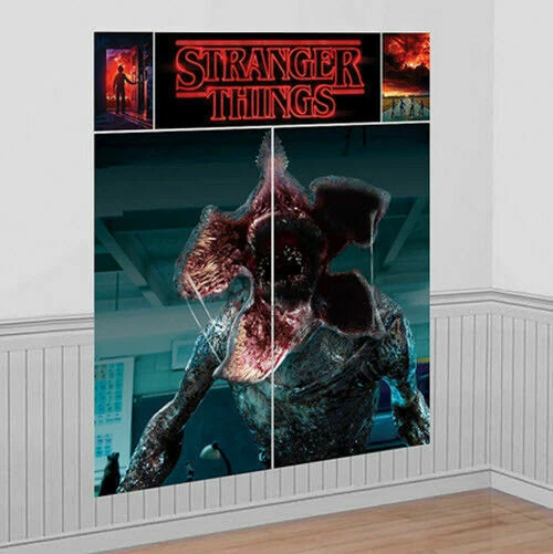 STRANGER THINGS Demogorgon Scene Setter party wall decoration BACKDROP Hawkins - Image 1 of 1