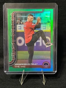 2025 Topps Series 2 - First Pitch THE MIZ Green Parallel SSP Numbered: 73/99 - Picture 1 of 3