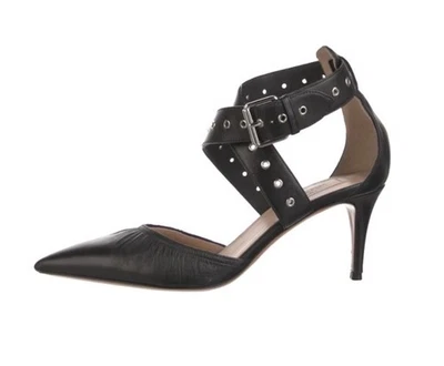 Authentic Valentino Leather D'Orsay Pumps Women's Size: 7.5 | IT 37.5 - Image 1 of 4