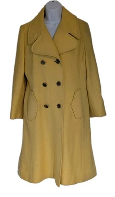 Casaco sob medida amarelo manteiga vintage tamanho P/M feito nos EUA 60s Old Hollywood - Imagem 1 de 4