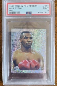 1996 Merlin Sky Sports Foil 217 Mike Tyson PSA 9 Mint HOF Refractor Boxing Card - Picture 1 of 3