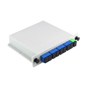 8-Port Fiber Optical Branching Device 1x8 Cassette Card Inserting PLC Splitter a - Afbeelding 1 van 12