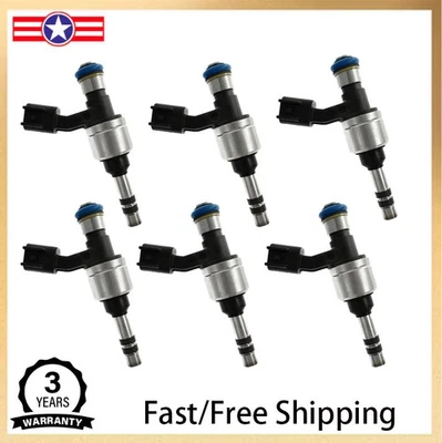 6x Fuel Injectors For 2010-11 GMC Terrain Chevrolet Equinox Cadillac CTS 3.0L V6 - Изображение 1 из 4