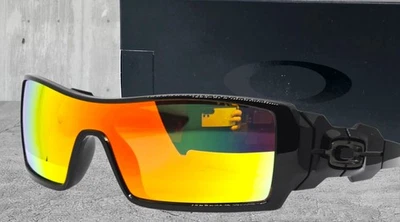 Gafas de sol personalizadas OAKLEY negras OIL RIG + (mercado de accesorios) fuego polarizadas ¡NUEVAS EN CAJA! Foto 1 de 4