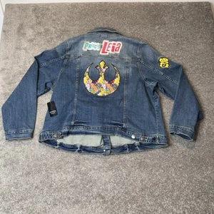 Star Wars Princess Leia Denim Jacket Plus Size 3 Torrid Rare Embroidered NWT - Picture 1 of 15