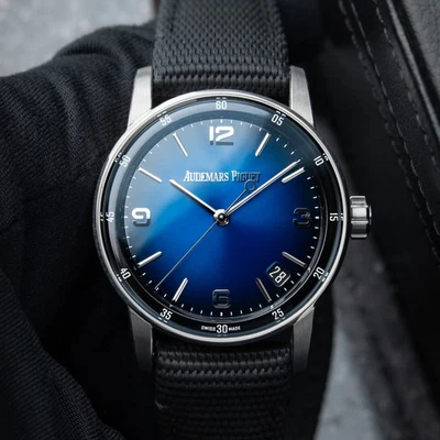 Audemars Piguet Code 11.59 Lacquered Blue Dial White Gold Rubber Set 41mm Watch - Image 1 of 4