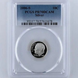 2006 S Dime Silver PR 70 DCAM PCGS Roosevelt 10c Best Top Grade - Picture 1 of 8