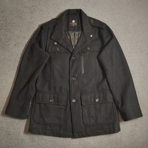 Chaqueta de Campo Militar Burton Para Hombres M Negra Lana Angora Mod Retro Beatles Scooter - Imagen 1 de 17