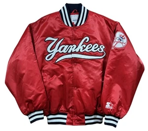 Vintage Starter New York Yankees Red Satin Dugout Jacket (Size M) - Bild 1 von 5