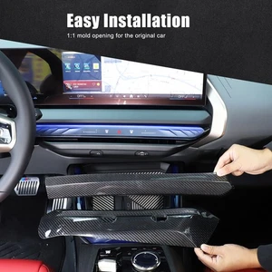 Dry Carbon Car Dash Center Air Condition Outlet Trim Cover For BMW X3 G45 2025+ - Picture 1 of 12