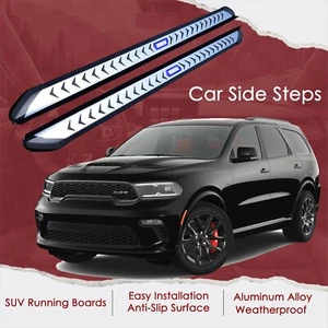 2PCs Side Steps Running Boards Fits for Dodge Durango 2018-2024 Side Nerf Bars - Picture 1 of 6