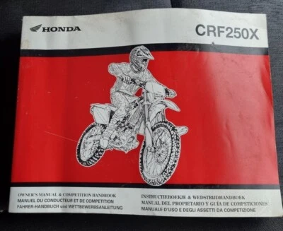 GOOD USED CONDITION GENUINE HONDA CRF250X ENDURO OWNERS MANUAL 2008 MODEL - Image 1 of 4