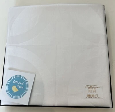 Le Jacquard Francais Table Runner  22 X 59 Double Jeu Blanc White Cotton New/Box - Image 1 of 4