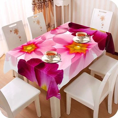 3D Petal 4 Tablecloth Table Cover Cloth Birthday Party AJ WALLPAPER UK Lemon - Image 1 of 4