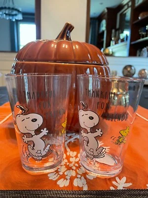 Juego de 2 tazas de Disney Snoopy Pottery Barn Peanuts regalo de vacaciones fiesta de Acción de Gracias, Foto 1 de 4