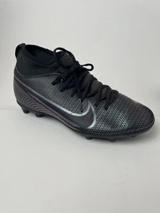NIKE Black SIZE 4Y Iridescent MERC mercurial Football Cleats Shoes AT7949-010 - Picture 1 of 7