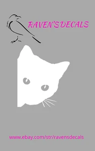 Cat Peeking Decal Sticker Mirror Car Truck Laptop Window  - Picture 1 of 18